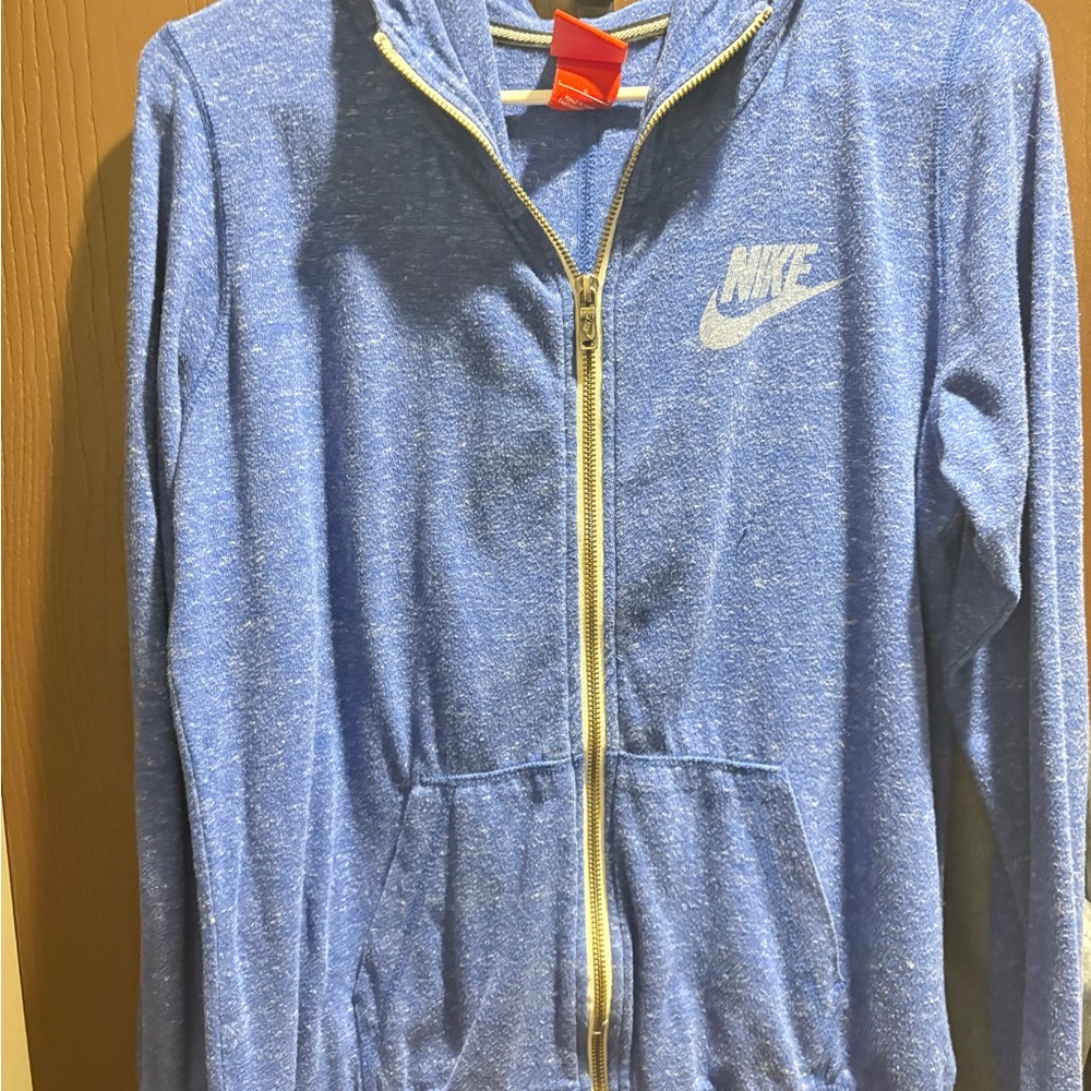 Nike Blue Zip-Up Hoodie